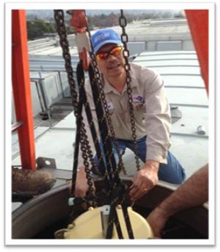 Description: CARL INSTALLING CONDENSOR MOTOR